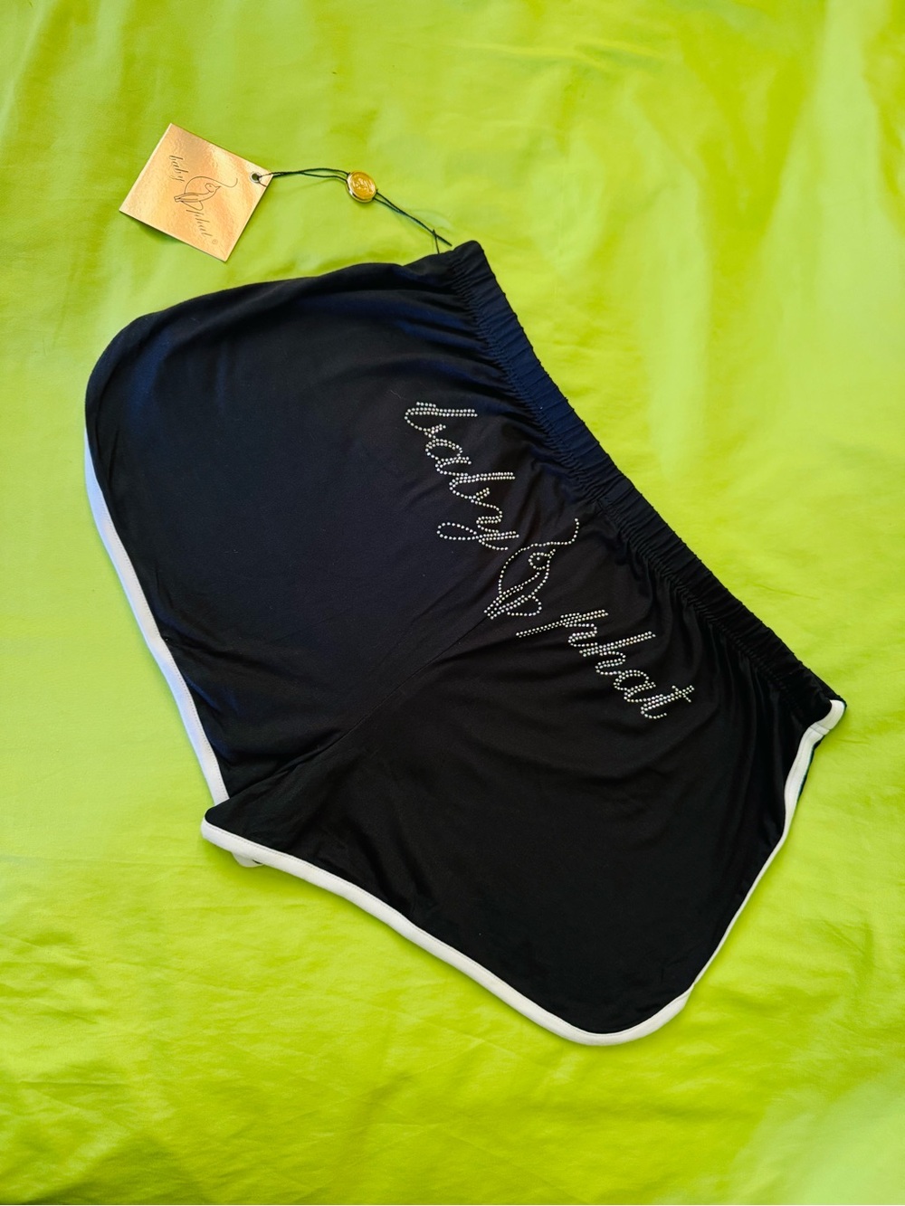 Baby Phat Black Athletic Shorts with White Trim